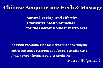 Shanghai Acupuncture and Chinese Herbal Clinic in Denver Boulder Lafayette Metro Area of Colorado.
