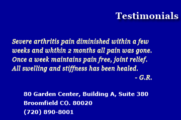 Shanghai Acupuncture and Chinese Herbal Clinic in Denver Boulder Broomfield Metro Area of Colorado -- Testimonials